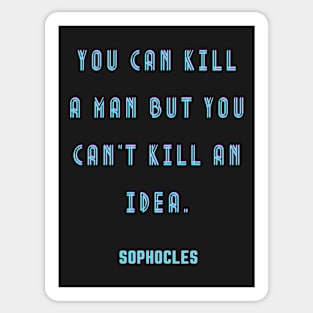 SOPHOCLES Quote, Blue text Sticker